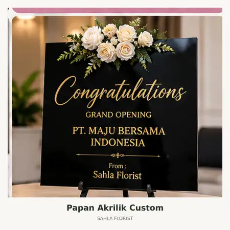 Papan Bunga Akrilik Biringkanaya